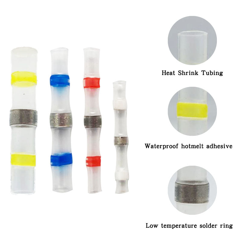 Solder Connector Set,300 Pieces Shrink Connector for Waterproof Cable Connections,Cable Connector Set, insulated wire Connector