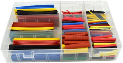 Heat Shrink Tube Set, 328 Pieces, Heat Shrink Tubing Assortment, Coloured Shrink Sleeves, 2:1 Shrink Ratio, Insulation Hose for Cables