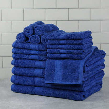 Basic Solid 18-Piece Bath Towel Set Collection