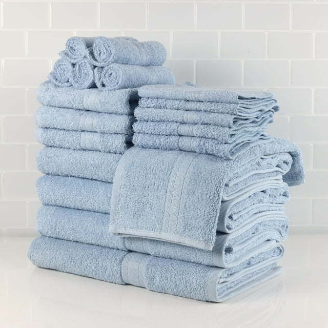 Basic Solid 18-Piece Bath Towel Set Collection