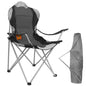 Foldable Camping Chair Heavy Duty Steel Lawn Chair Padded Seat Arm Back Beach Chair 330LBS Max Load with Cup Holder Carry Bag