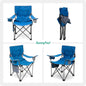 Oversized Folding Camping Chair, Heavy Duty Supports 300 LBS, Portable Chairs For Outdoor Lawn Beach Camp Picnic