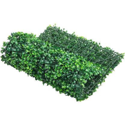 VEVOR 12PCS 24"x16" Grass Wall Panels for 32 SQ Feet, Boxwood Hedge Wall Panels, Artificial Grass Backdrop Wall 1.6", Privacy Hedge Screen UV Protected for Outdoor Indoor Garden Fence Backyard