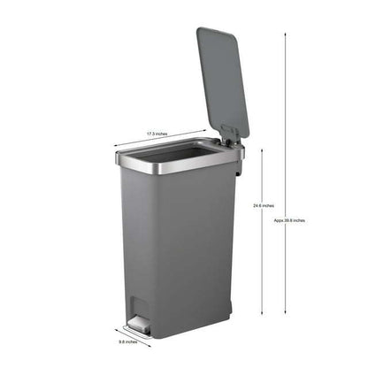 10.5G SLIM TRASH CAN- BLACK