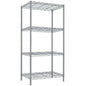 Basics 4-Shelf Narrow Adjustable, Heavy Duty Storage Shelving Unit (250 lbs loading capacity per shelf), Steel Organizer Wire Rack