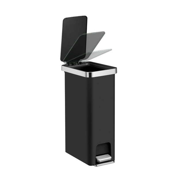 10.5G SLIM TRASH CAN- BLACK