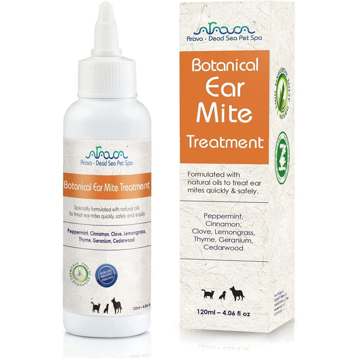 Natural Ear Mite Treatment for Dogs Cats Pet Ear Mites Infection Cleaner Treat Inaccessible Areas Prevent Infections NOT for Cats Under 13 LBS and Puppies Under 9 Months