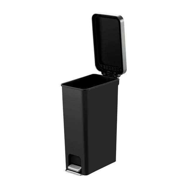 10.5G SLIM TRASH CAN- BLACK