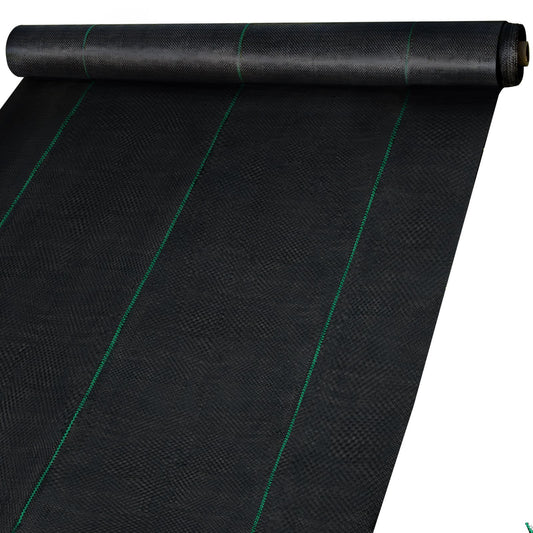 VEVOR 2*3FT300FT Premium Weed Barrier Fabric Heavy Duty 2.4OZ, Woven Weed Control Fabric, High Permeability Good for Flower Bed, Geotextile Fabric for Underlayment, Polyethylene Ground Cover