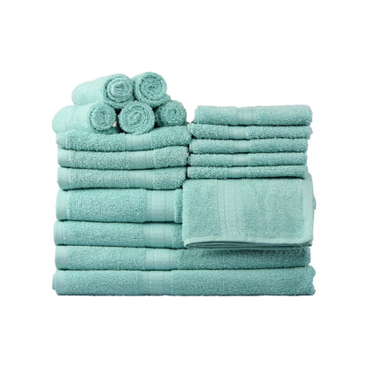 Basic Solid 18-Piece Bath Towel Set Collection