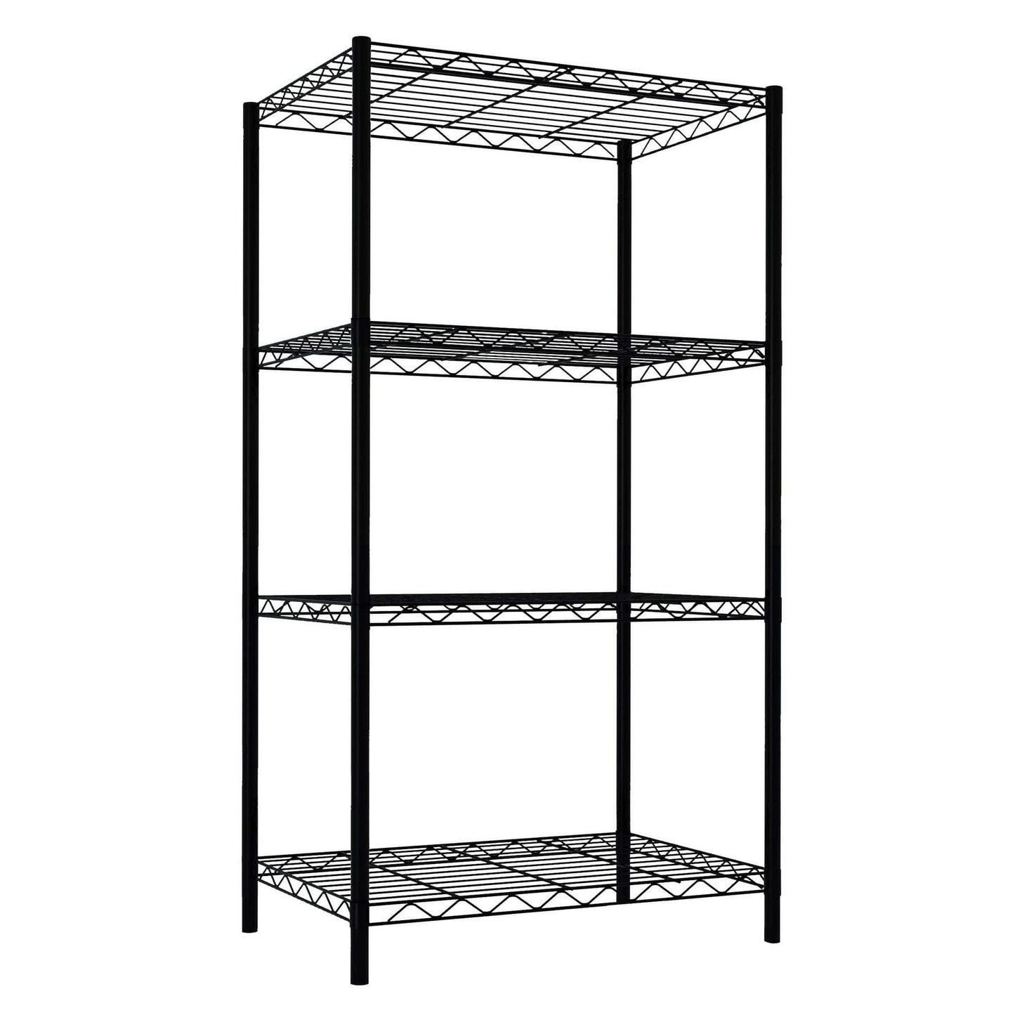 Basics 4-Shelf Narrow Adjustable, Heavy Duty Storage Shelving Unit (250 lbs loading capacity per shelf), Steel Organizer Wire Rack