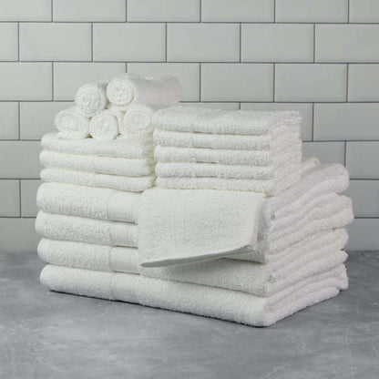 Basic Solid 18-Piece Bath Towel Set Collection