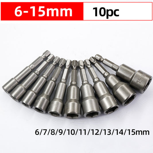 6mm-19mm impact Socket Magnetic Nut Screwdriver 1/4 hex key set Drill Bit Adapter for Power Drills Impact Drivers Socket kit