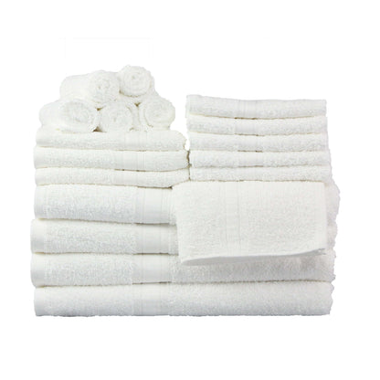 Basic Solid 18-Piece Bath Towel Set Collection