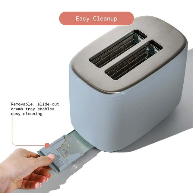 2 Slice Toaster with Touch-Activated Display, Cornflower