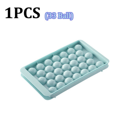 66/33 Ice Ball Mold Hockey Frozen Mini Ball Maker Mold Round Ice Cube Mold with Lid Ice Tray Box Whiskey Cocktail Kitchen Tools