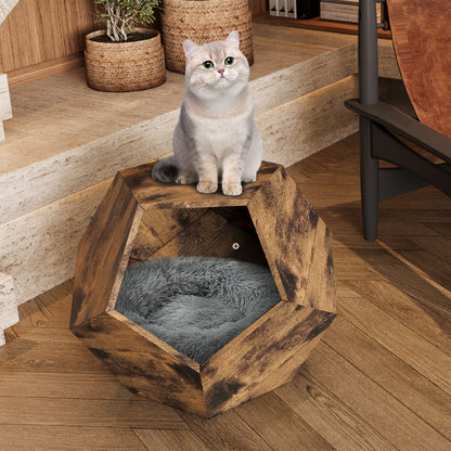 25.98'' Shaped Modern Pet Furniture Cat Kennel Side Table MDF Multi-Purpose Furniture