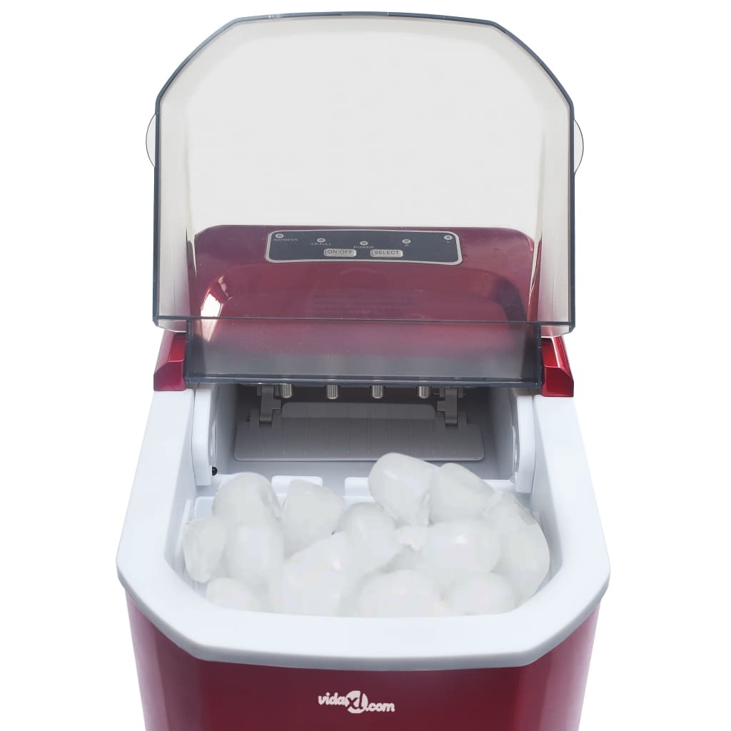 Ice Cube Maker Red 0.37 Gallon 33.1 lbs / 24 h