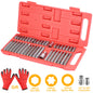 40Pcs Socket Bit Set Hex Torx Spine CRV Combination Bits w/ 3/8"1/2" Drive Free Gloves Case