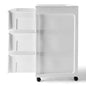 3 Drawer Wide Diamond Plastic Storage Cart