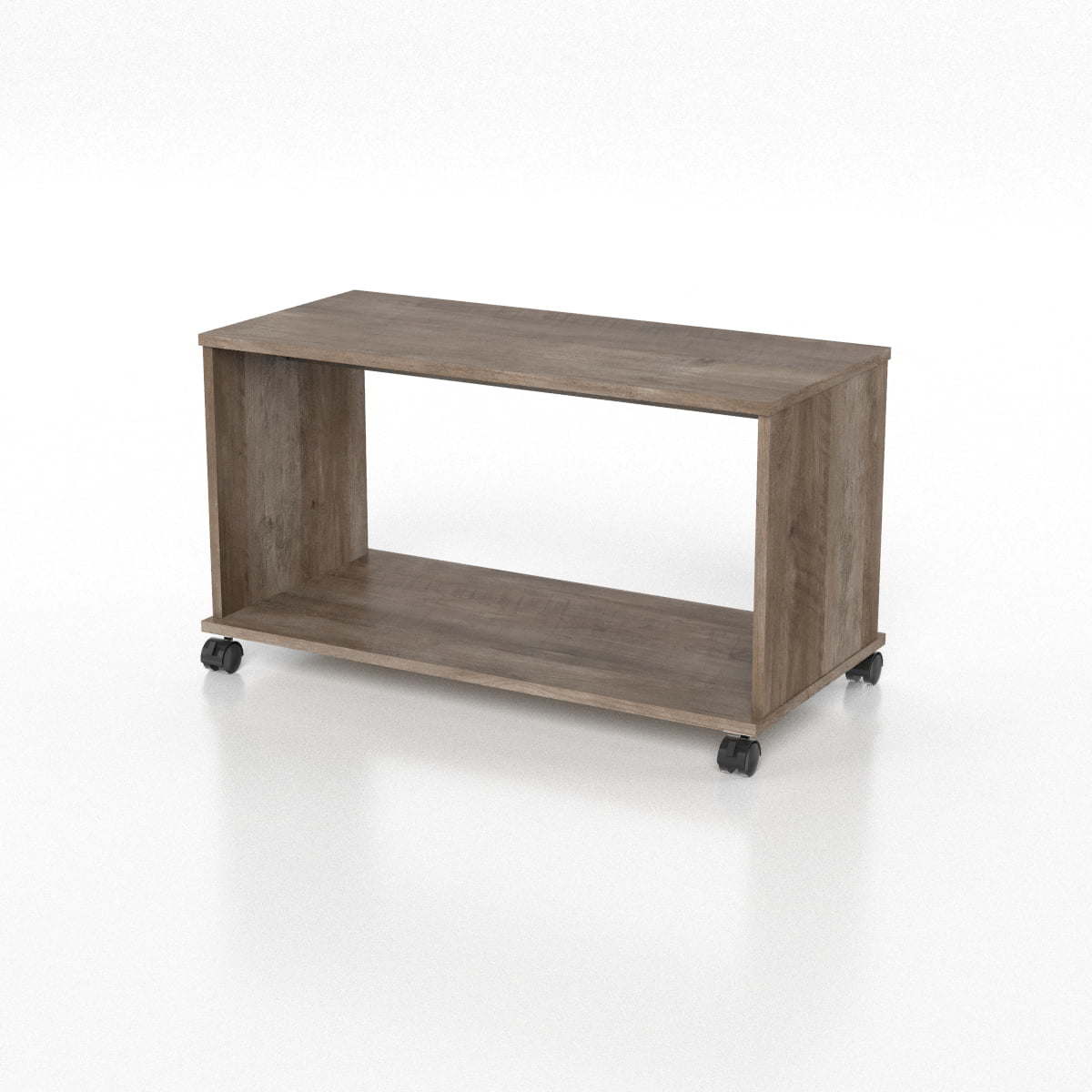 TV Cart for Flatscreen TVs up to 32", Rustic Weathered Oak Finish