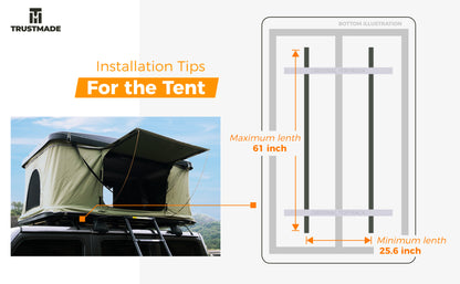 Trustmade Hard Shell Rooftop Tent 2mins Setup 100% Waterproof 50mm Mattress Pick Up Available