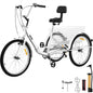 VEVOR Tricycle Adult 26'' Wheels Adult Tricycle 7-Speed 3 Wheel Bikes For Adults Three Wheel Bike For Adults Adult Trike Adult Folding Tricycle Foldable Adult Tricycle 3 Wheel Bike Trike For Adults