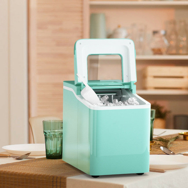 26lbs/24h Portable Countertop Ice Maker Machine with Scoop