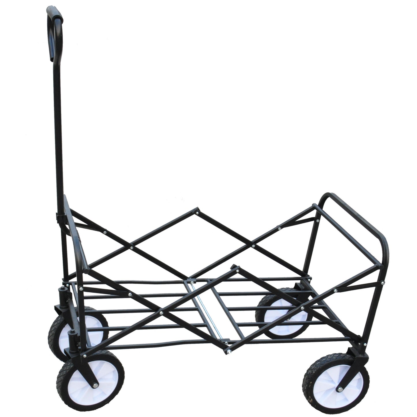 Outdoor Folding Wagon Garden ; Large Capacity Folding Wagon Garden Shopping Beach Cart ; Heavy Duty Foldable Cart; for Outdoor Activities; Beaches; Parks; Camping