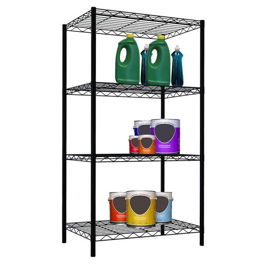 Basics 4-Shelf Narrow Adjustable, Heavy Duty Storage Shelving Unit (250 lbs loading capacity per shelf), Steel Organizer Wire Rack