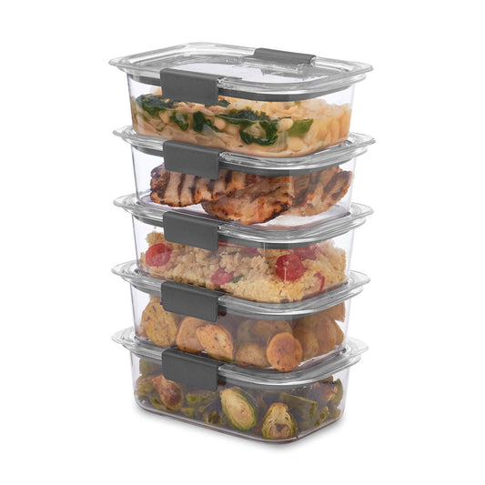 Food Storage Containers, 3.2 Cup 5 Pack, Leak-Proof, BPA Free, Clear Tritan Plastic