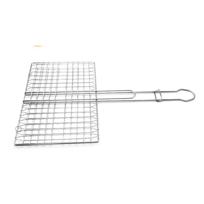 Grilling Basket Stainless Steel Fish Grill Basket Kebab Grilling Basket Grill Accessories for Barbecue Fish Steak Vegetables Meat