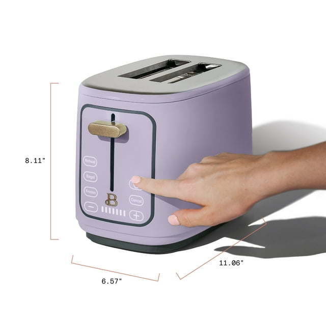 2 Slice Toaster with Touch-Activated Display, Cornflower